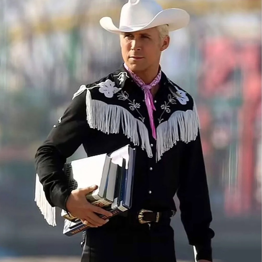Western Cowboy Button Down Fringe Costume Shirt, Inspired By Ken In Barbie Movie
